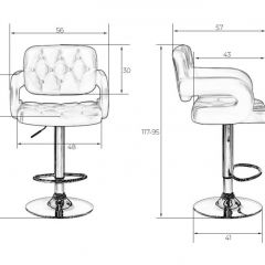 Стул барный DOBRIN TIESTO LM-3460 (серый) в Ижевске - izhevsk.mebel24.online | фото 3
