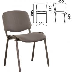 Стул BRABIX "Iso CF-005" (черный каркас, ткань серая) 531972 в Ижевске - izhevsk.mebel24.online | фото 2