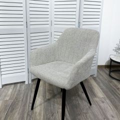 Стул BRANDY WZ2042-19 галечный серый фактурный велюр/ черный каркас М-City в Ижевске - izhevsk.mebel24.online | фото 5