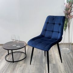 Стул CHIC BLUVEL-86 NAVY BLUE / черный каркас М-City в Ижевске - izhevsk.mebel24.online | фото 5