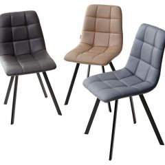 Стул CHILLI SQUARE HK017-09 серо-черничный, PU/ черный каркас М-City в Ижевске - izhevsk.mebel24.online | фото 2