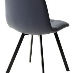 Стул CHILLI SQUARE HK017-09 серо-черничный, PU/ черный каркас М-City в Ижевске - izhevsk.mebel24.online | фото 3
