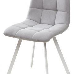 Стул CHILLI SQUARE UF860-02B серо-голубой, ткань/ белый каркас М-City в Ижевске - izhevsk.mebel24.online | фото