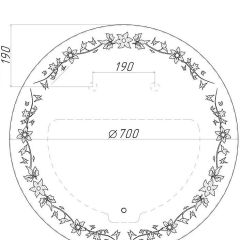 Зеркало Амстердам 700х700 с подсветкой Домино (GL7026Z) в Ижевске - izhevsk.mebel24.online | фото 8