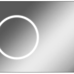 Зеркало Eclipse 100 black с подсветкой Sansa (SE1032Z) в Ижевске - izhevsk.mebel24.online | фото