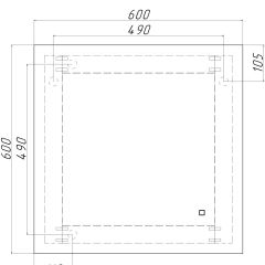 Зеркало Минск 600х600 с подсветкой Домино (GL7038Z) в Ижевске - izhevsk.mebel24.online | фото 7