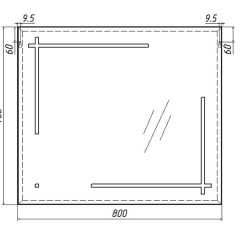 Зеркало Ray 80 black с подсветкой Sansa (SR1037Z) в Ижевске - izhevsk.mebel24.online | фото 7