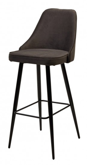 Барный стул NEPAL-BAR ГРАФИТ #14, велюр/ черный каркас (H=78cm) М-City в Ижевске - izhevsk.mebel24.online | фото 4