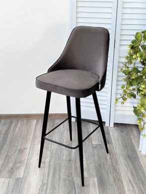 Барный стул NEPAL-BAR ГРАФИТ #14, велюр/ черный каркас (H=78cm) М-City в Ижевске - izhevsk.mebel24.online | фото 5