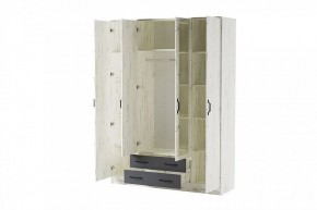 БЕАТРИС Шкаф Квадро (дуб крафт белый/антрацит) в Ижевске - izhevsk.mebel24.online | фото 2