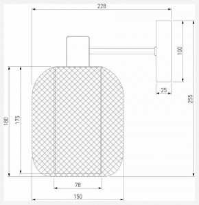 Бра Eurosvet Voile 30191/1 черный в Ижевске - izhevsk.mebel24.online | фото 4