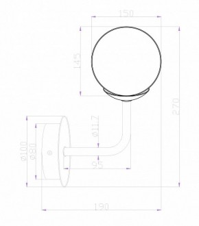 Бра Maytoni Erich MOD221-WL-01-G в Ижевске - izhevsk.mebel24.online | фото 2