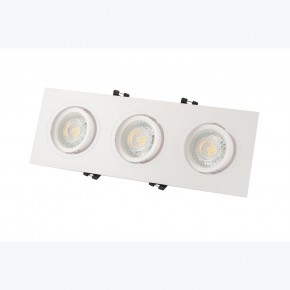 DK3023-WH Встраиваемый светильник, IP 20, 10 Вт, GU5.3, LED, белый, пластик в Ижевске - izhevsk.mebel24.online | фото 3