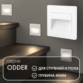 DK3050-WH Светильник встраиваемый в стену, IP 20, LED 3000, 1 Вт, белый, пластик в Ижевске - izhevsk.mebel24.online | фото 5