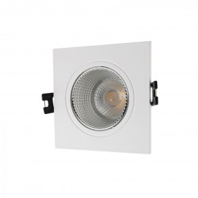 DK3071-WH+CH Встраиваемый светильник, IP 20, 10 Вт, GU5.3, LED, белый/хром, пластик в Ижевске - izhevsk.mebel24.online | фото