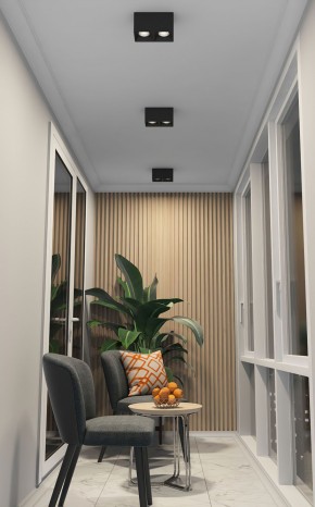 DK3085-BK+CH Светильник накладной IP 20, 10 Вт, GU5.3, LED, черный/хром, пластик в Ижевске - izhevsk.mebel24.online | фото 2