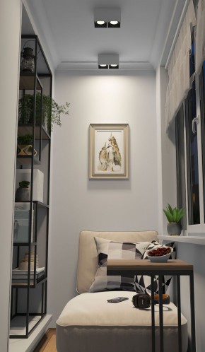 DK3085-WB+WH Светильник накладной IP 20, 10 Вт, GU5.3, LED, бело-черный/белый, пластик в Ижевске - izhevsk.mebel24.online | фото 2