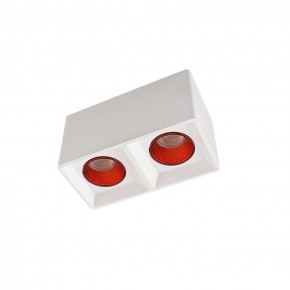 DK3085-WH+RD Светильник накладной IP 20, 10 Вт, GU5.3, LED, белый/красный, пластик в Ижевске - izhevsk.mebel24.online | фото 1