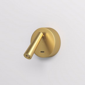 DK5072-SB Бра SHINE WALL со светодиодом, D104*H68, IP20, 3000К, 3W, RA?90, сатинированная латунь, алюминий в Ижевске - izhevsk.mebel24.online | фото 2