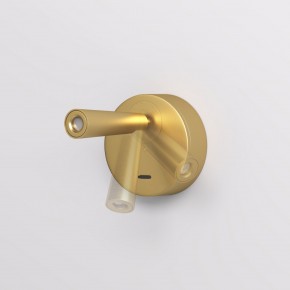 DK5072-SB Бра SHINE WALL со светодиодом, D104*H68, IP20, 3000К, 3W, RA?90, сатинированная латунь, алюминий в Ижевске - izhevsk.mebel24.online | фото 3