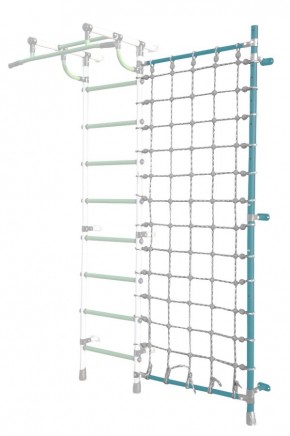 Дополнительная стойка к пристенному ДСК Pastel с сеткой для лазания, цв. бирюзовый в Ижевске - izhevsk.mebel24.online | фото