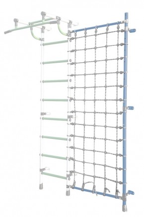 Дополнительная стойка к пристенному ДСК Pastel с сеткой для лазания, цв. голубой в Ижевске - izhevsk.mebel24.online | фото