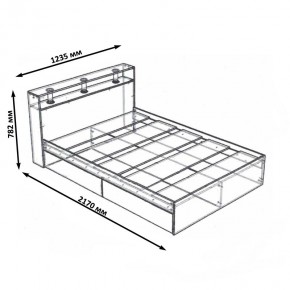 Камелия Кровать 1200, цвет дуб сонома, ШхГхВ 123,5х217х78,2 см., сп.м. 1200х2000 мм., без матраса, основание есть в Ижевске - izhevsk.mebel24.online | фото 5