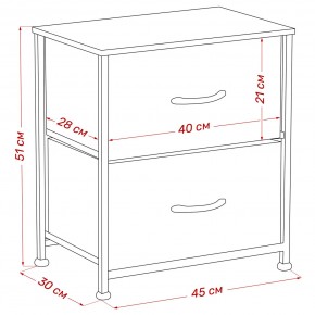 Комод Leset Линкс 2 ящ. (к/з), Каркас Белый, ящики Белые в Ижевске - izhevsk.mebel24.online | фото 8