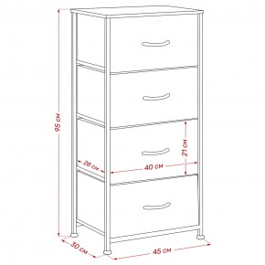 Комод Leset Линкс 4 ящ. (к/з), Каркас Белый, ящики Белые в Ижевске - izhevsk.mebel24.online | фото 8