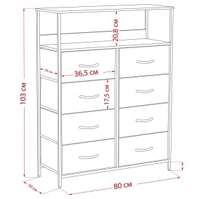 Комод Leset Локи 8 ящ. с полкой в Ижевске - izhevsk.mebel24.online | фото 12