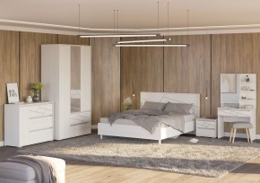АДЕЛИНА Комод с тремя ящиками (белый рамух) в Ижевске - izhevsk.mebel24.online | фото 3