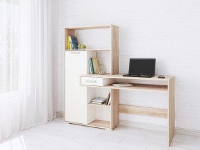Компьютерный стол Квартет-8 дуб сонома/белый в Ижевске - izhevsk.mebel24.online | фото