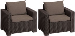 Комплект кресел Калифорния (California chair) коричневые в Ижевске - izhevsk.mebel24.online | фото 2