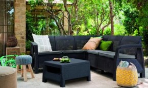 Комплект мебели угловой Корфу Релакс Сет (CORFU II RELAX SET) графит в Ижевске - izhevsk.mebel24.online | фото 3
