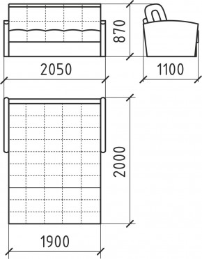 КОРАЛЛ 2 Диван БД 1800 в Ижевске - izhevsk.mebel24.online | фото 5