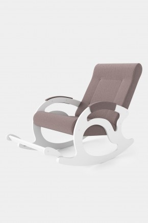 Кресло-качалка Тироль 12-Т-КМ (ткань/белые) КОФЕ С МОЛОКОМ в Ижевске - izhevsk.mebel24.online | фото 2