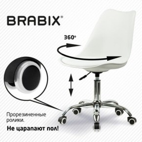 Кресло стул BRABIX "Eames MG-310 CH", хром, пластик белый, экокожа белая, 532923 в Ижевске - izhevsk.mebel24.online | фото 7