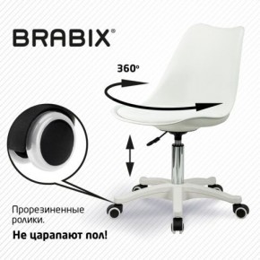 Кресло стул BRABIX "Eames MG-310 PL", пластик белый, экокожа белая, 532926 в Ижевске - izhevsk.mebel24.online | фото 5