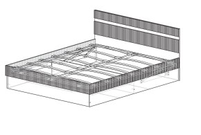 ОЛИВИЯ Кровать 1600 с основанием и ПМ в Ижевске - izhevsk.mebel24.online | фото 4