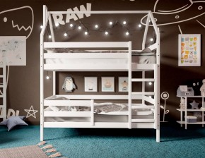 Кровать-домик двухъярусная 80*190 Белый (без ящиков) в Ижевске - izhevsk.mebel24.online | фото