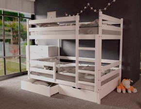 Кровать двухъярусная без крыши 80*160 Белый в Ижевске - izhevsk.mebel24.online | фото