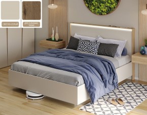Кровать (Светло-серый U750 ST9/Дуб Галифакс Табак) 1600 в Ижевске - izhevsk.mebel24.online | фото