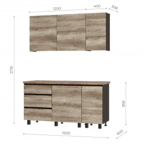Кухня Энигма 1.6 м (венге/дуб каньон) в Ижевске - izhevsk.mebel24.online | фото 5
