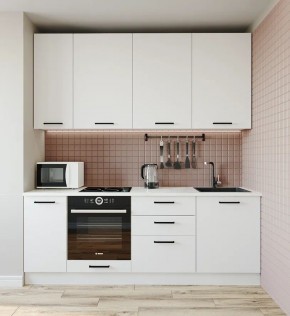 Кухонный гарнитур Белый Глянец 2200 h950 (Стол. 38мм) в Ижевске - izhevsk.mebel24.online | фото