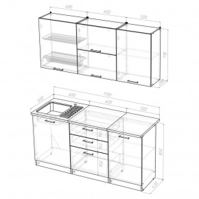 Кухонный гарнитур Лира Экстра 1700 в Ижевске - izhevsk.mebel24.online | фото 4