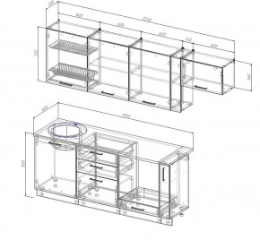 Кухонный гарнитур Лофт 2550 (Стол. 38мм) в Ижевске - izhevsk.mebel24.online | фото 2