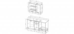 Кухонный гарнитур Меренга 1600  (Стол. 38мм) в Ижевске - izhevsk.mebel24.online | фото 2