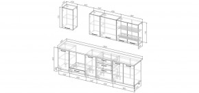 Кухонный гарнитур Смоки 2800 (Стол. 38 мм) в Ижевске - izhevsk.mebel24.online | фото 2