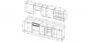 Кухонный гарнитур Смоки 3000 (Стол. 26мм) в Ижевске - izhevsk.mebel24.online | фото 2