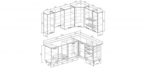 Кухонный гарнитур Старое Дерево 2200*1600 h950 (Стол. 26мм) в Ижевске - izhevsk.mebel24.online | фото 2